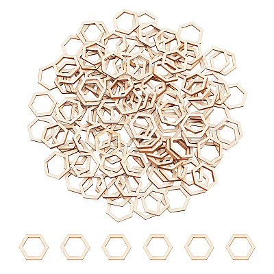 200Pcs Beechwood Linking Rings WOOD-NB0002-75-1