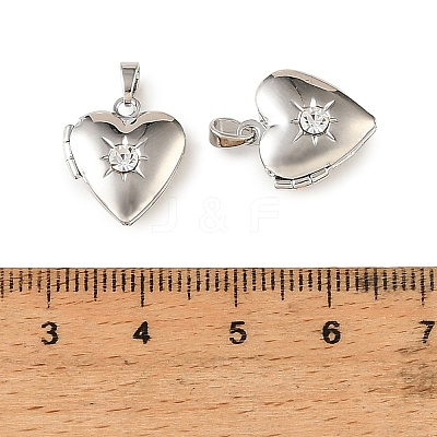 Brass Crystal Rhinestone Locket Pendants KK-CBA7157-07P-1