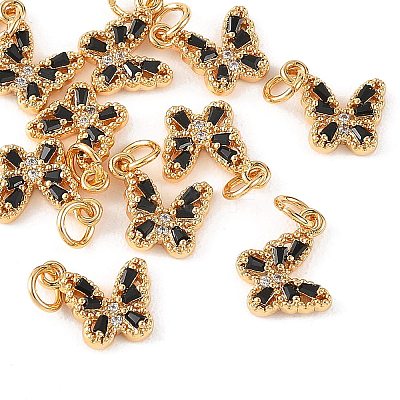 SHEGRACE Brass Micro Pave Cubic Zirconia Charms XGRQ5K654-628G-H-1
