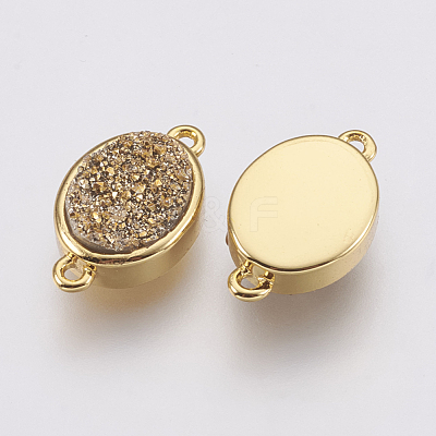 Druzy Resin Links connectors G-F564B-05G-1