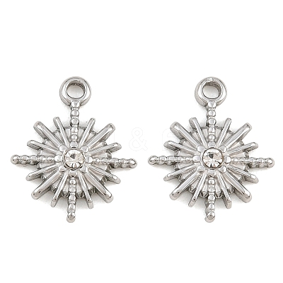 304 Stainless Steel Rhinestone Pendants RB-CBA9349-01P-1