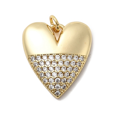 Brass Micro Pave Cubic Zirconia Pendants KK-H519-10G-1