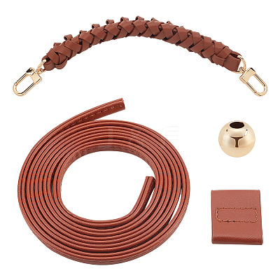 PU Imitation Leather Braided Bag Handles and Purse Drawstring FIND-WR0009-12-1