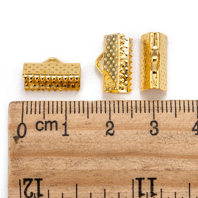 Iron Ribbon Crimp Ends E005Y-G-1