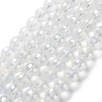 Electroplate Glass Bead Strands EGLA-R040-10mm-15-1