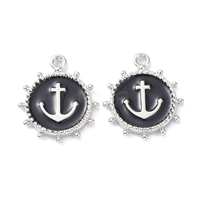 Eco-Friendly Stainless Steel Enamel Pendants STAS-C031-02P-1