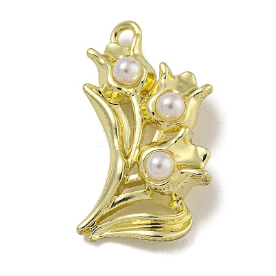 Alloy ABS Pearl Pendants PALLOY-F312-51G-03-1