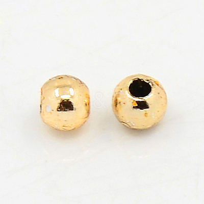 Plating Plastic Acrylic Round Beads PACR-L003-6mm-KC-1