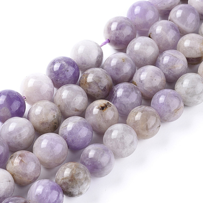 Natural Lavender Amethyst Beads Strands G-L555-01-6mm-1