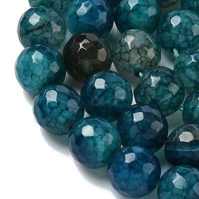 Natural Dragon Veins Agate(Dyed & Heated) Beads Strands G-M437-C01-01R-01-1