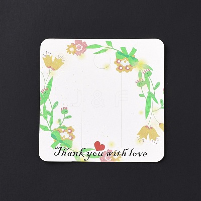 Square Paper Hair Clip Display Cards DIY-B061-01B-09-1
