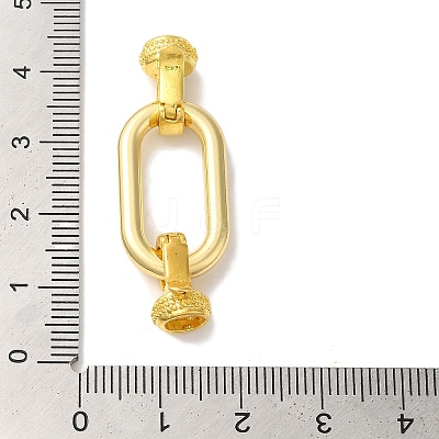 Rectangle Rack Plating Brass Fold Over Clasps KK-A225-01B-G-1