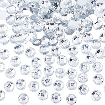 200Pcs Acrylic Rhinestone Cabochons GACR-FG0001-10-1