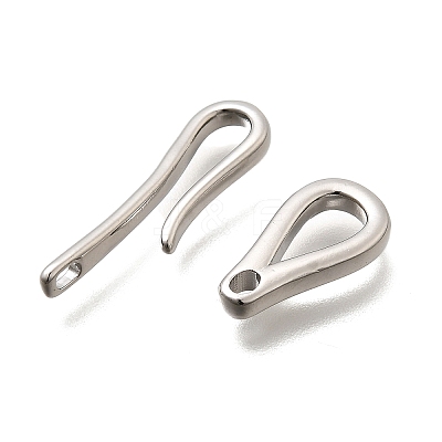 Brass Hook and S-Hook Clasps KK-S508-25P-1