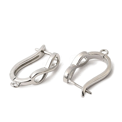 Infinity Brass Hoop Earring Findings KK-A289-10P-1