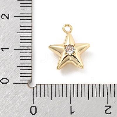 Brass Micro Pave Cubic Zirconia Pendants KK-D283-14G-1