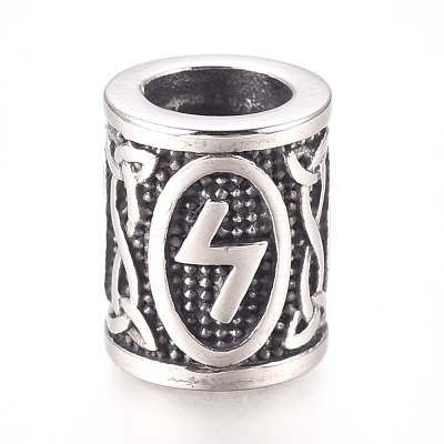 304 Stainless Steel European Beads OPDL-G010-07AS-05B-1