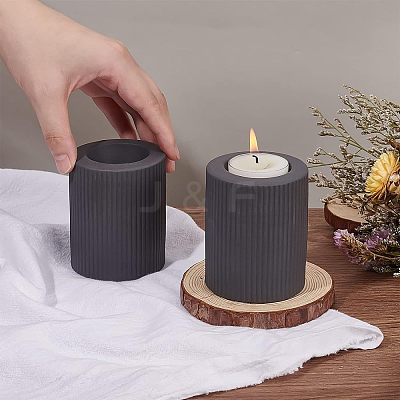 Ceramic Whiteware Candle Holder DJEW-WH0068-01A-1