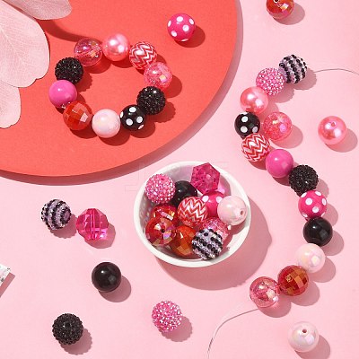 Acrylic & Resin & ABS Plastic Beads Sets MACR-CJ0001-67-1