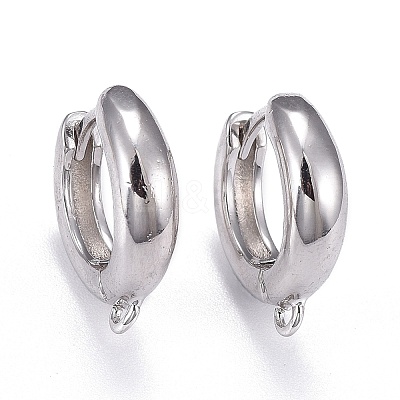 Brass Hoop Earrings LS-EJEW-K083-33P-1