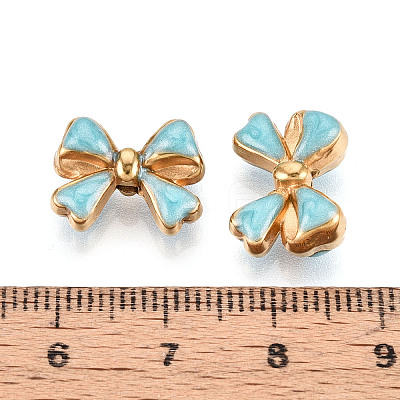 Ion Plating(IP) 304 Stainless Steel Enamel Beads STAS-N114-23I-G-1