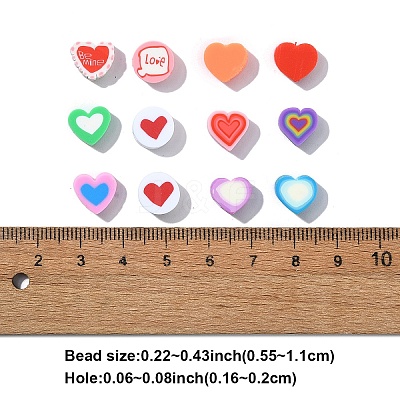 50Pcs Handmade Polymer Clay Beads CLAY-YW0002-30-1