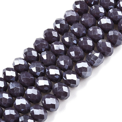 Electroplate Glass Beads Strands EGLA-A044-P6mm-A11-1