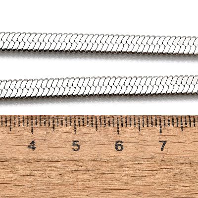 Non-Tarnish 201 Stainless Steel Herringbone Chain Necklaces X-NJEW-M187-06P-1