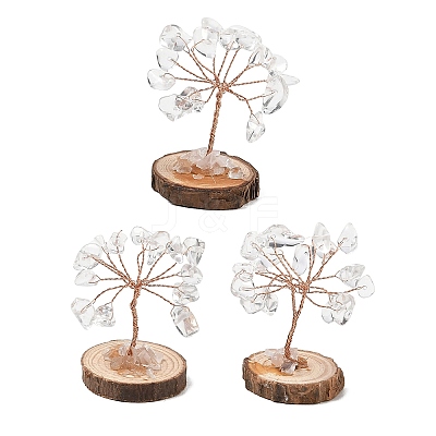 Natural & Synthetic Gemstone Chips Tree of Life Decorations GG-CBAEDF6-01-1