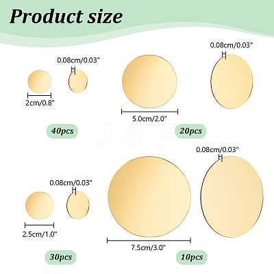 100Pcs 4 Styles Adhesive Acrylic Cabochons Sheets DIY-PH0022-93C-1