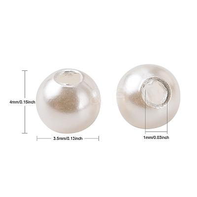 Imitation Pearl Acrylic Beads PL614-1-1