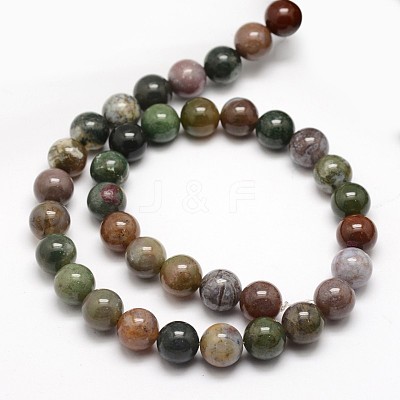 Natural Indian Agate Round Beads Strands X-G-F243-01-6mm-1