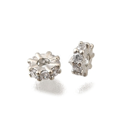 Brass Micro Pave Clear Cubic Zirconia Beads KK-K300-02A-P-1