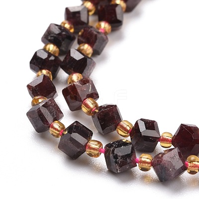 Natural Garnet Beads Strands G-P463-38-1