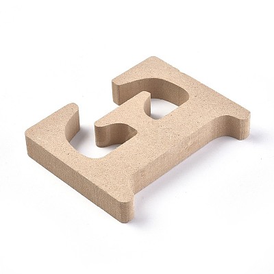 Letter Unfinished Wood Slices LS-DIY-WH0162-62E-1