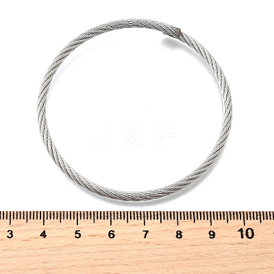 304 Stainless Steel Bangles for Women Men BJEW-Z131-01P-1