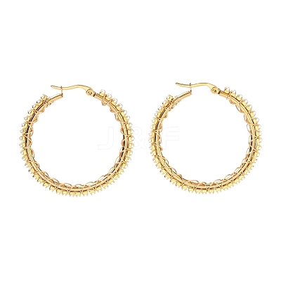 304 Stainless Steel Hoop Earrings EJEW-JE04375-1