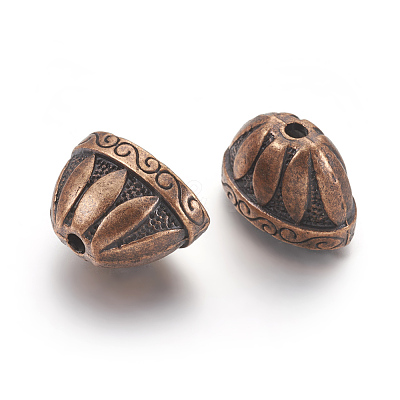 Tibetan Style Alloy Bead Cones X-TIBE-976-R-FF-1