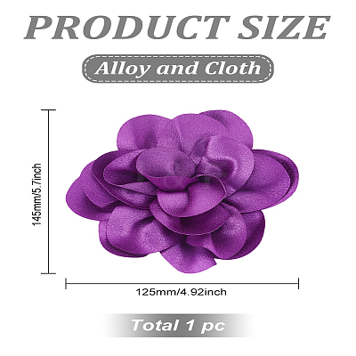 1Pc Duckbill Clip Cloth Alloy Brooches JEWB-LP0001-10A-1