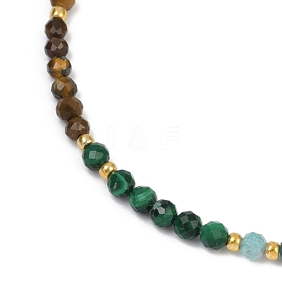 Chakra Natural Mixed Gemstone Chips Beaded Bracelets for Women BJEW-JB11631-01-1