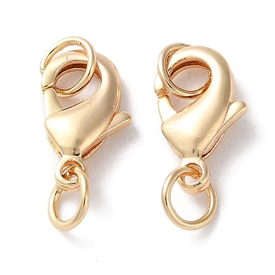 Rack Plating Brass Lobster Claw Clasps KK-F090-26LG-02-1