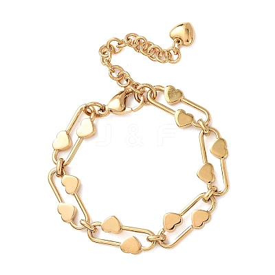 304 Stainless Steel Chain Bracelets BJEW-P379-01G-1