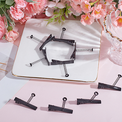 Metal Alligator Hair Clips OHAR-WH0021-95A-1