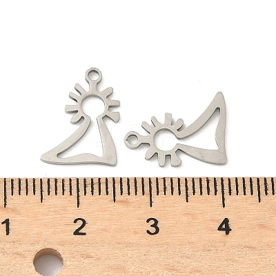 201 Stainless Steel Laser Cut Charms STAS-P428-10P-01-1