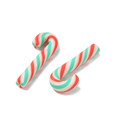 Christmas Candy Cane Handmade Polymer Clay Beads CLAY-P005-03B-05-1