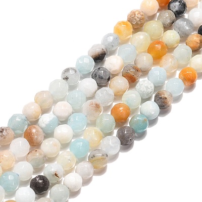 Natural Flower Amazonite Beads Strands LS-G-G545-06-1