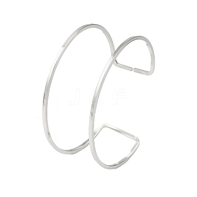 Non-Tarnish 304 Stainless Steel Hollow Open Cuff Bangles for Women LS-BJEW-S155-04P-1