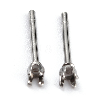 Non-Tarnish 304 Stainless Steel Stud Earring Settings X-STAS-B004-05P-E-1