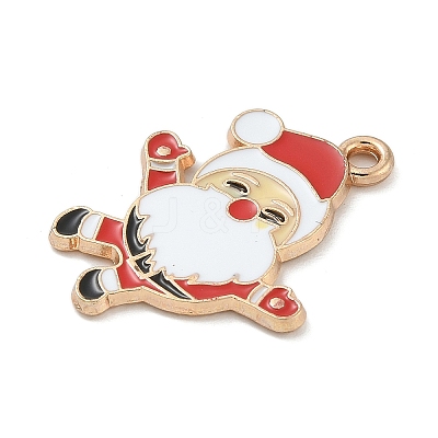 Christmas Alloy Enamel Pendants ENAM-K074-01G-09-1