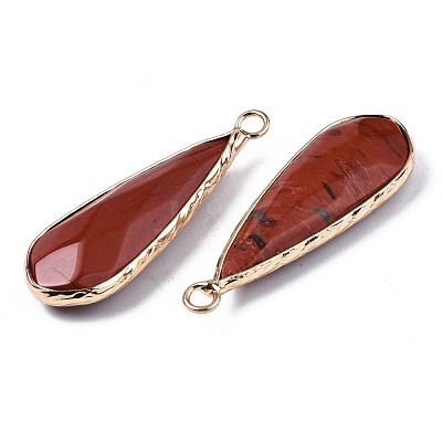 Natural Red Jasper Pendants G-S359-319E-1